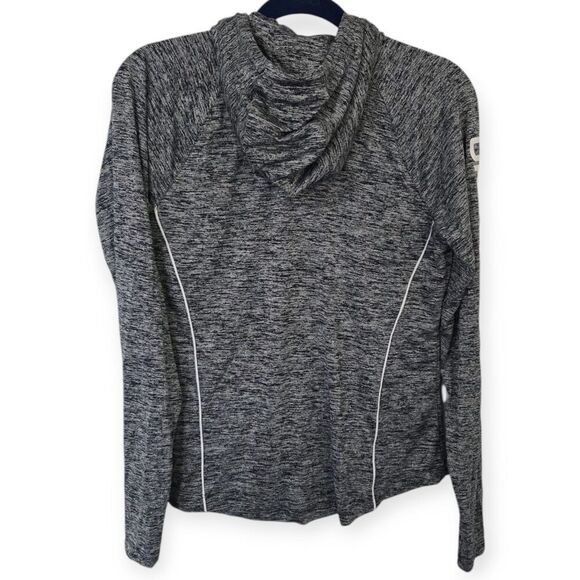 Under Armour UA Womens M Velocity Logo Pullover Hoodie Gray High Neck Athletic - Picture 2 of 5